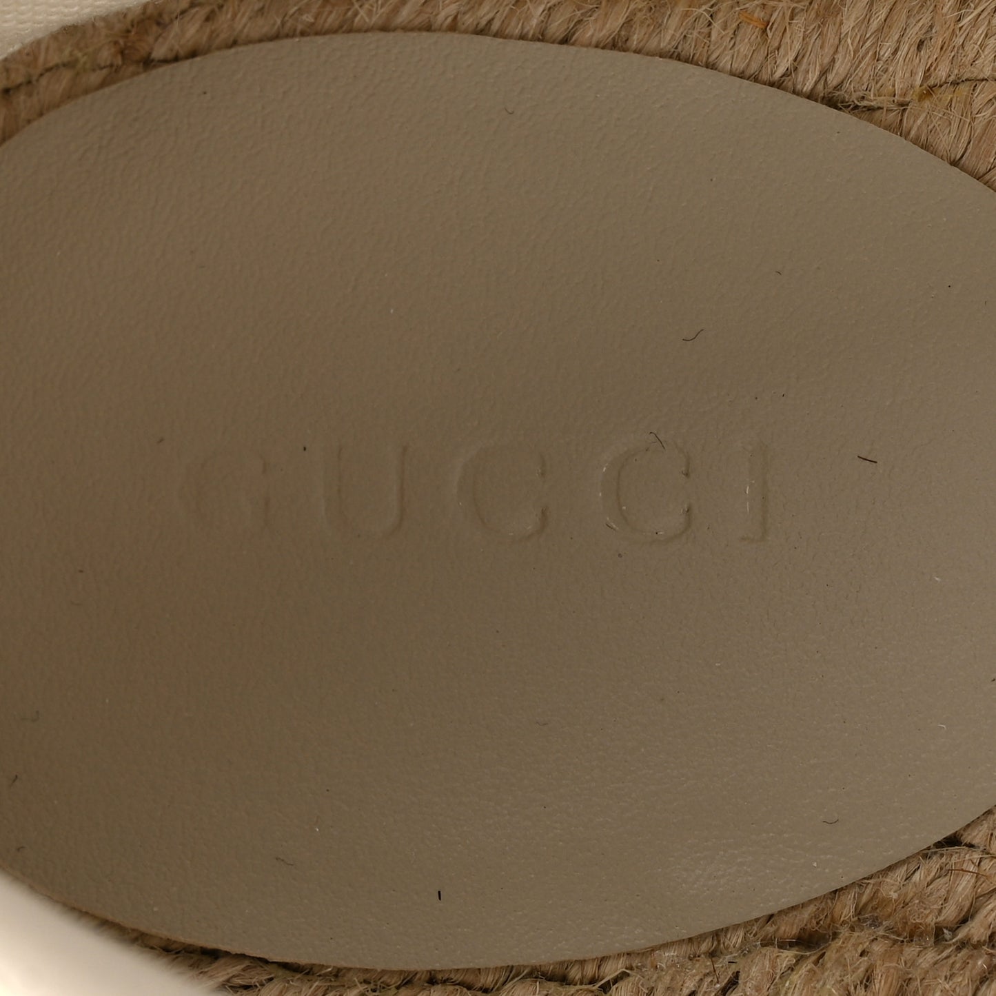 Washed Cotton Miro Soft Calfskin GG Monogram Espadrilles 39.5 White Mystic White