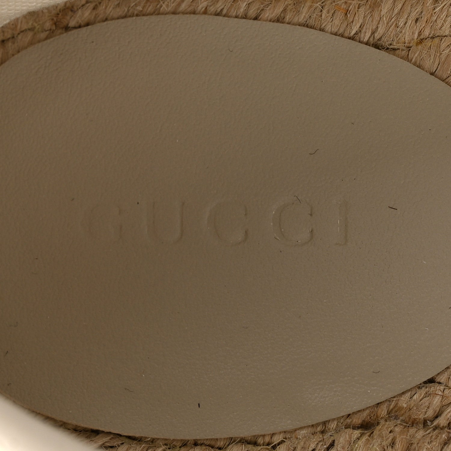 Gucci Washed Cotton Miro Soft Calfskin GG Monogram Espadrilles 39.5 White Mystic White 7 of 10