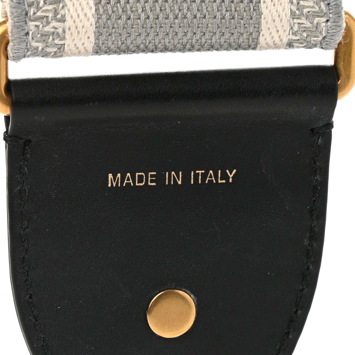 Canvas Embroidered Shoulder Strap Grey