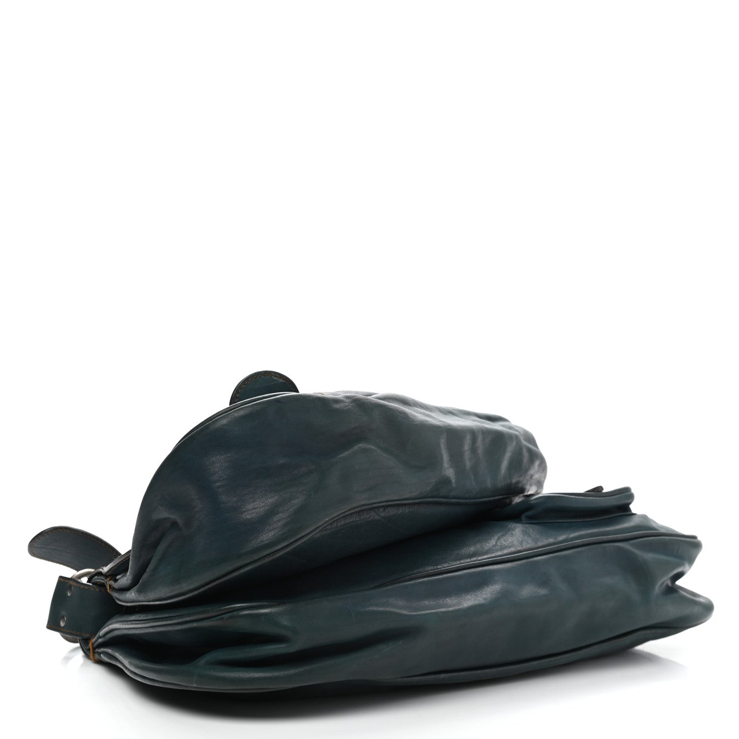Christian Dior Calfskin Medium Gaucho Double Saddle Bag Dark Blue 3 of 21