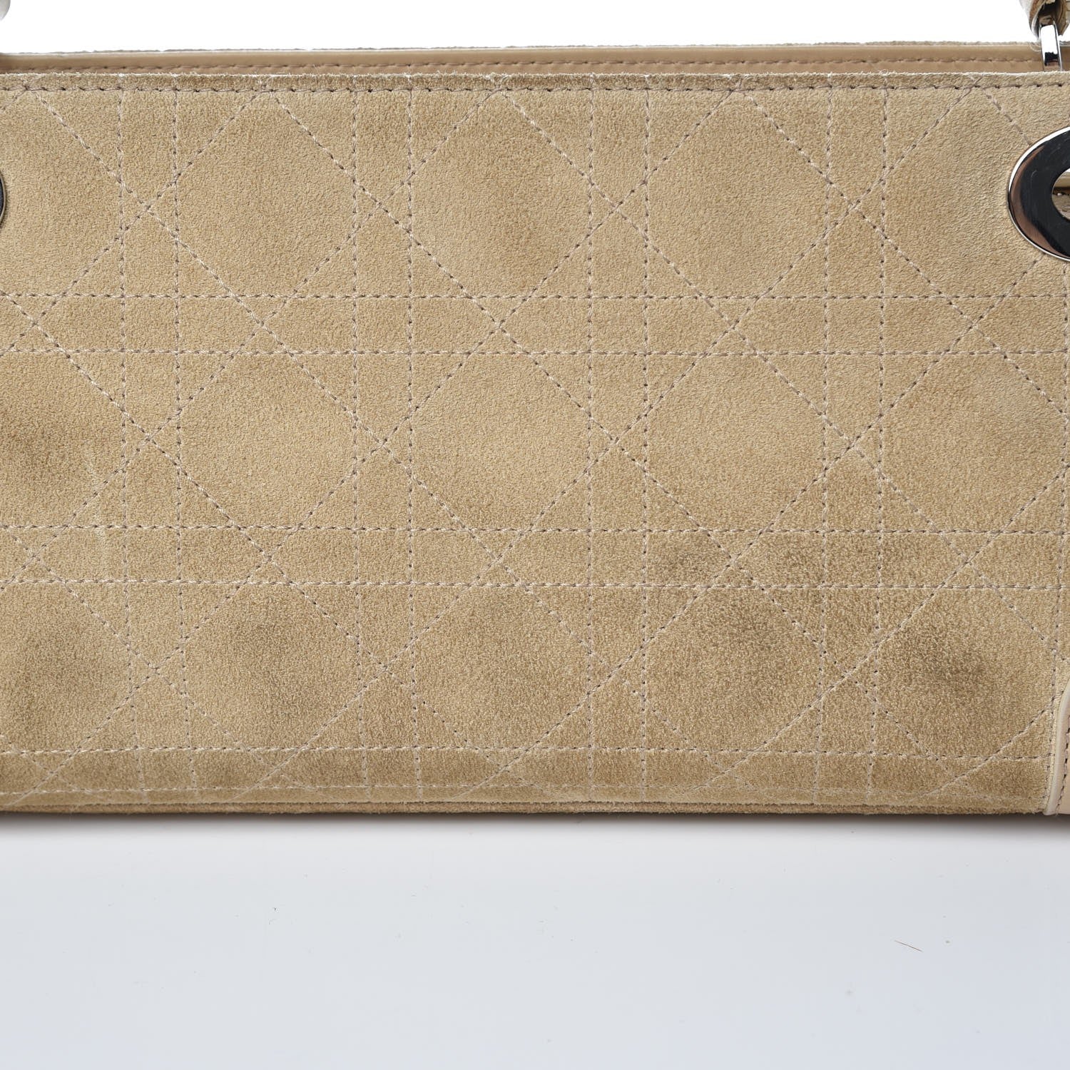 Christian Dior Suede Cannage Stitched East West Lady Dior Beige 18 of 25