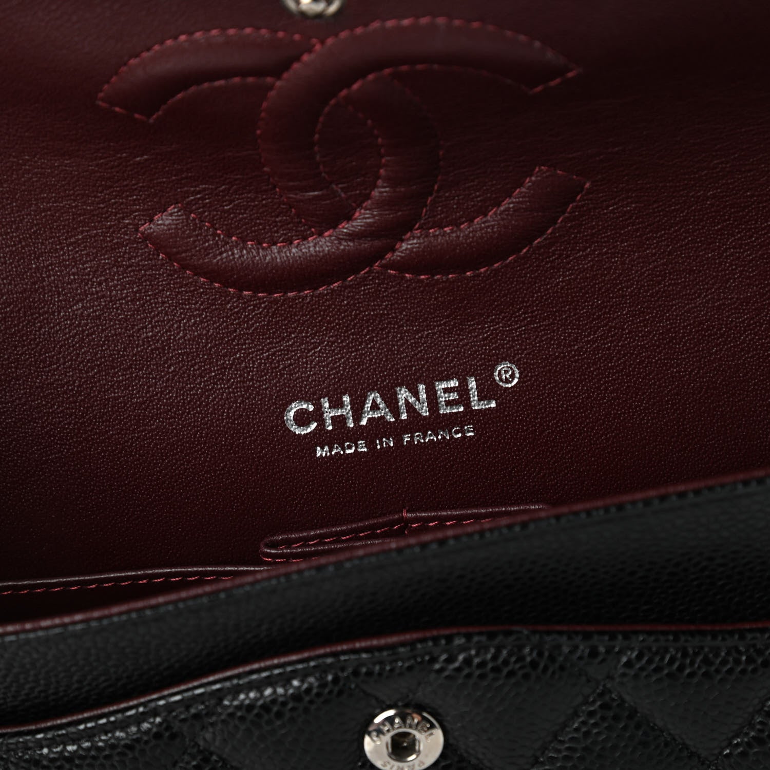 Chanel Caviar Quilted Medium Double Flap Black 8 of 11