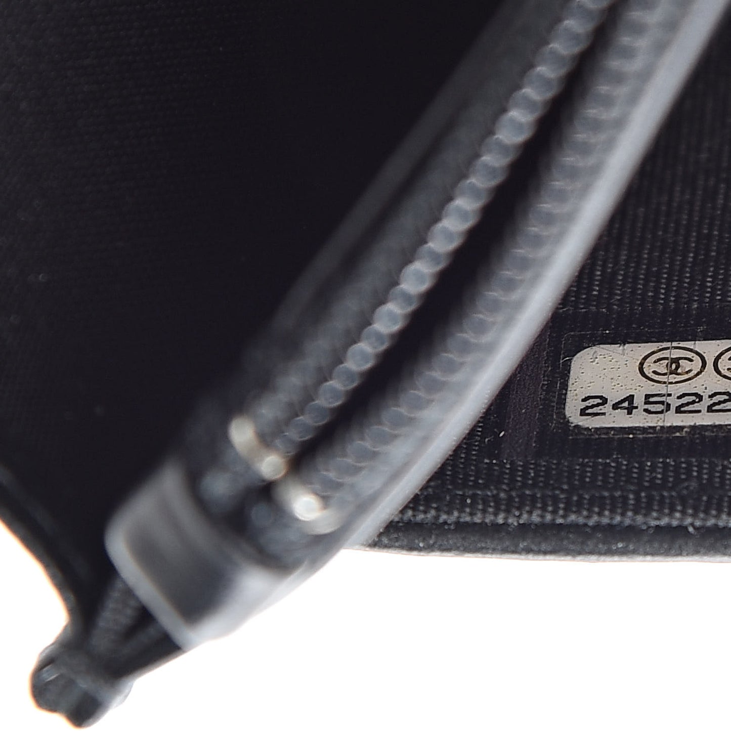 Caviar Chevron Quilted Boy Wallet On Chain WOC Black