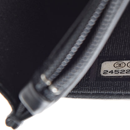 Chanel Caviar Chevron Quilted Boy Wallet On Chain WOC Black 8 of 13