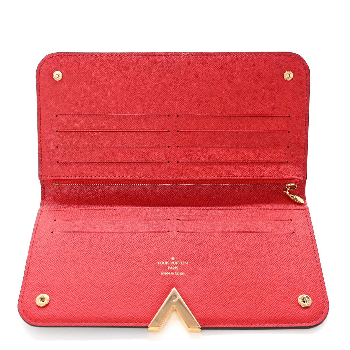 Monogram Calfskin Kimono Wallet Cherry