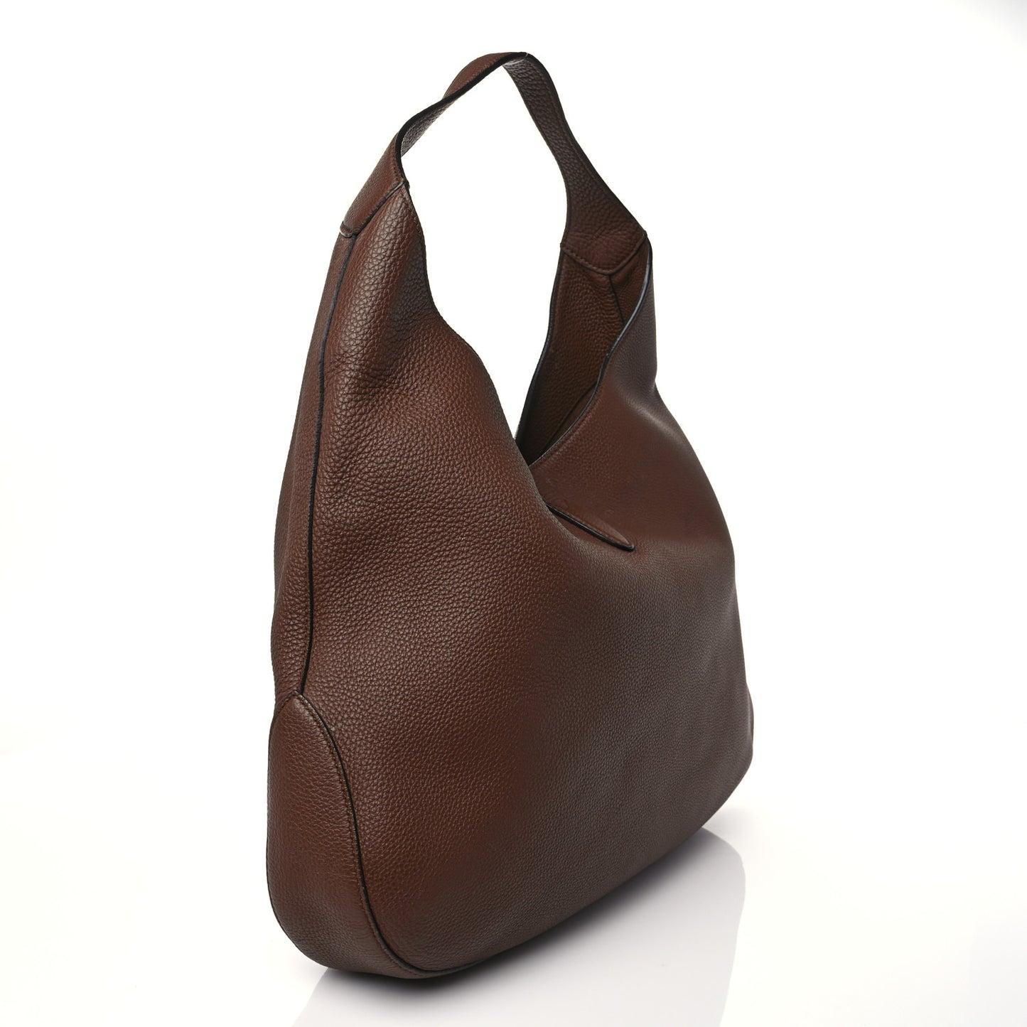 Soft Grained Calfskin Large Jackie Hobo Nut Brown