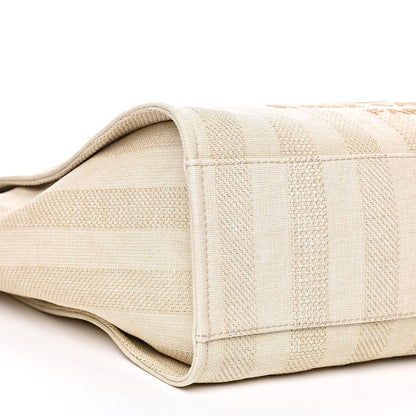 Chanel Mixed Fibers Striped Large Deauville Tote Beige 8 of 10