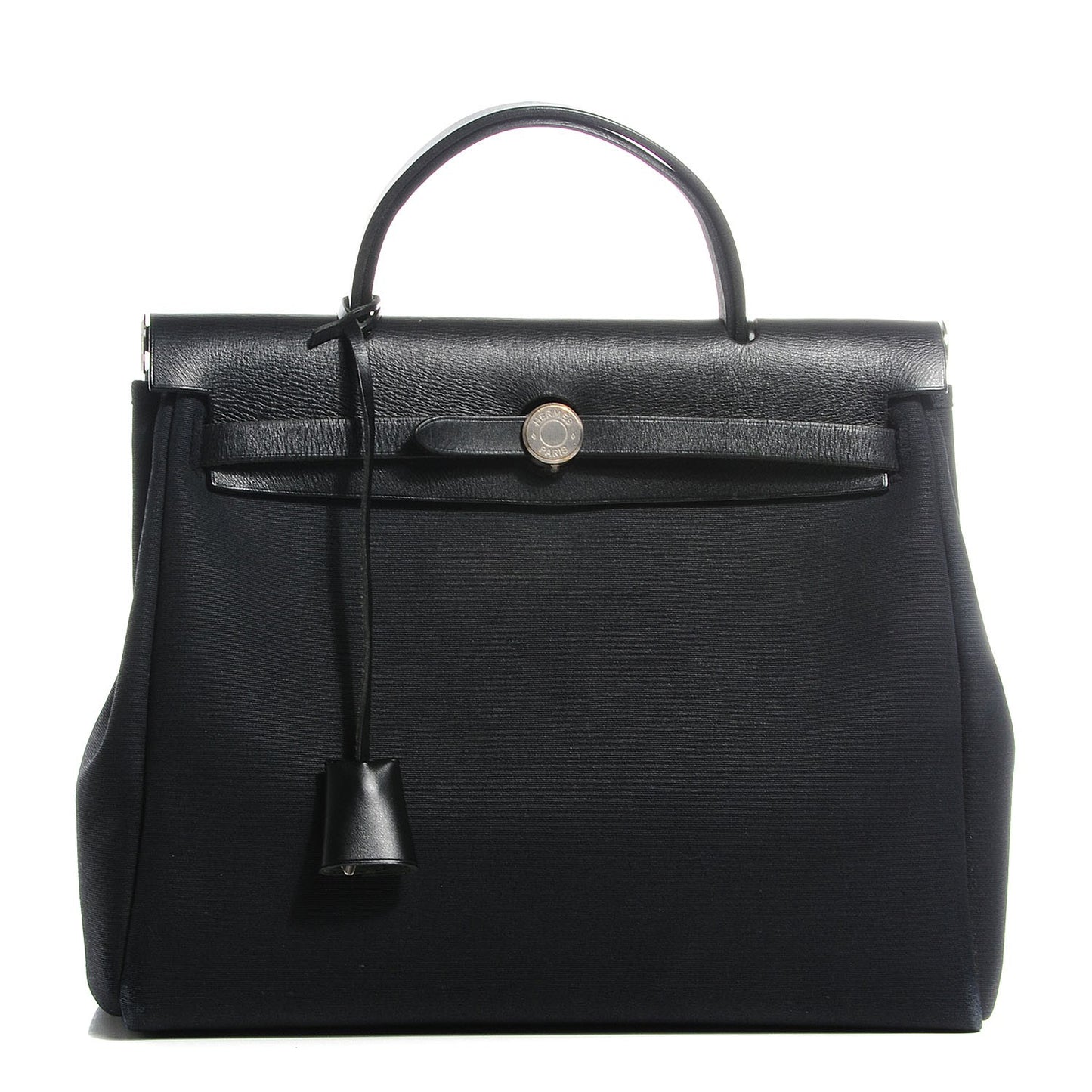 Vache Calfskin Toile Herbag 30 PM Black