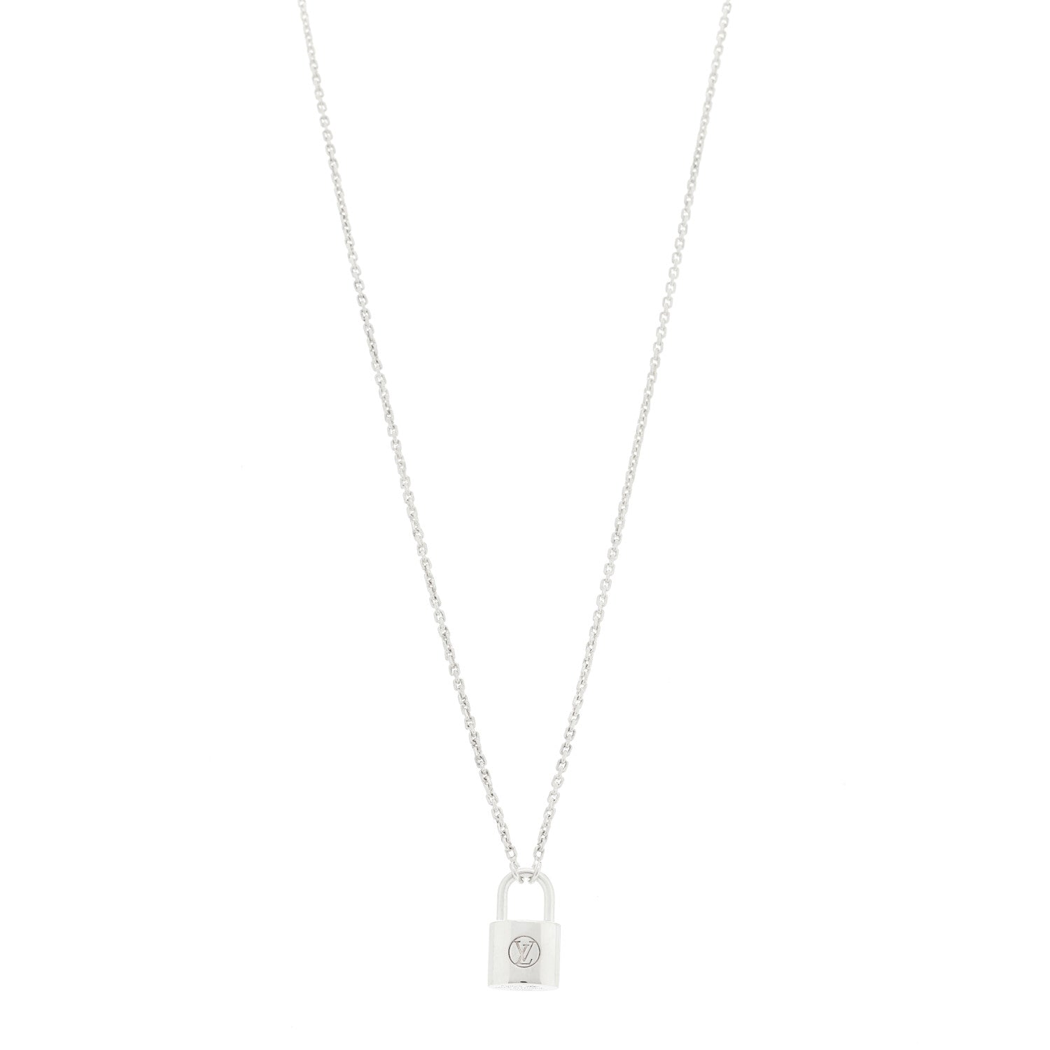 Louis Vuitton Sterling Silver Lockit Necklace 1 of 5