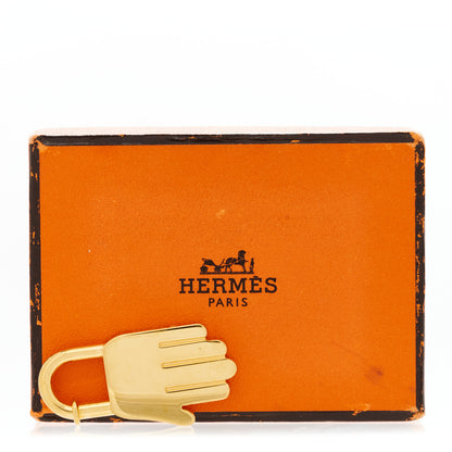 Hermes Gold Plated Annee De La Main Cadena Lock 4 of 4