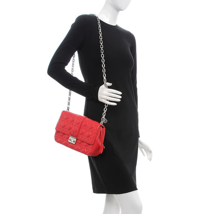 Christian Dior CHRISTIAN DIOR Lambskin Cannage Medium Miss Dior Flap Fuchsia 2 of 11