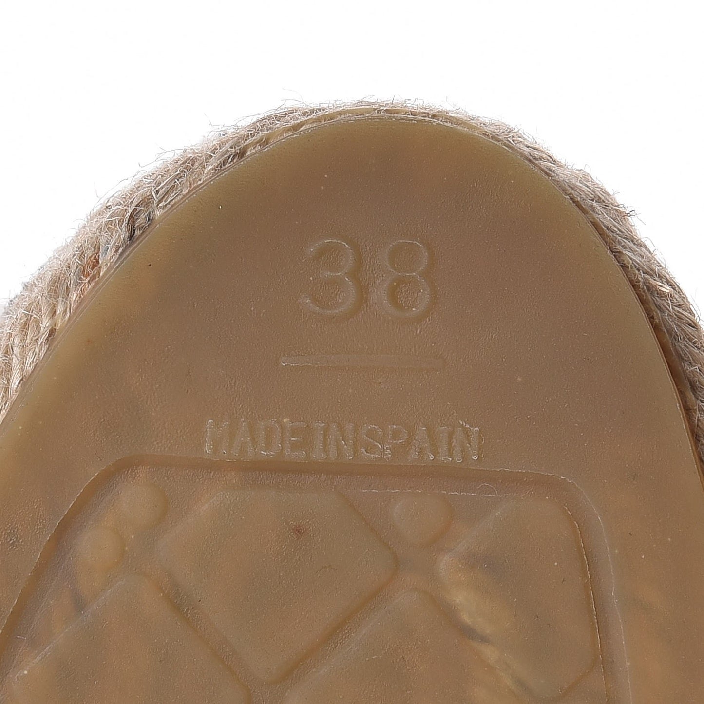 Linen Sequin CC Espadrilles 38 Beige Black