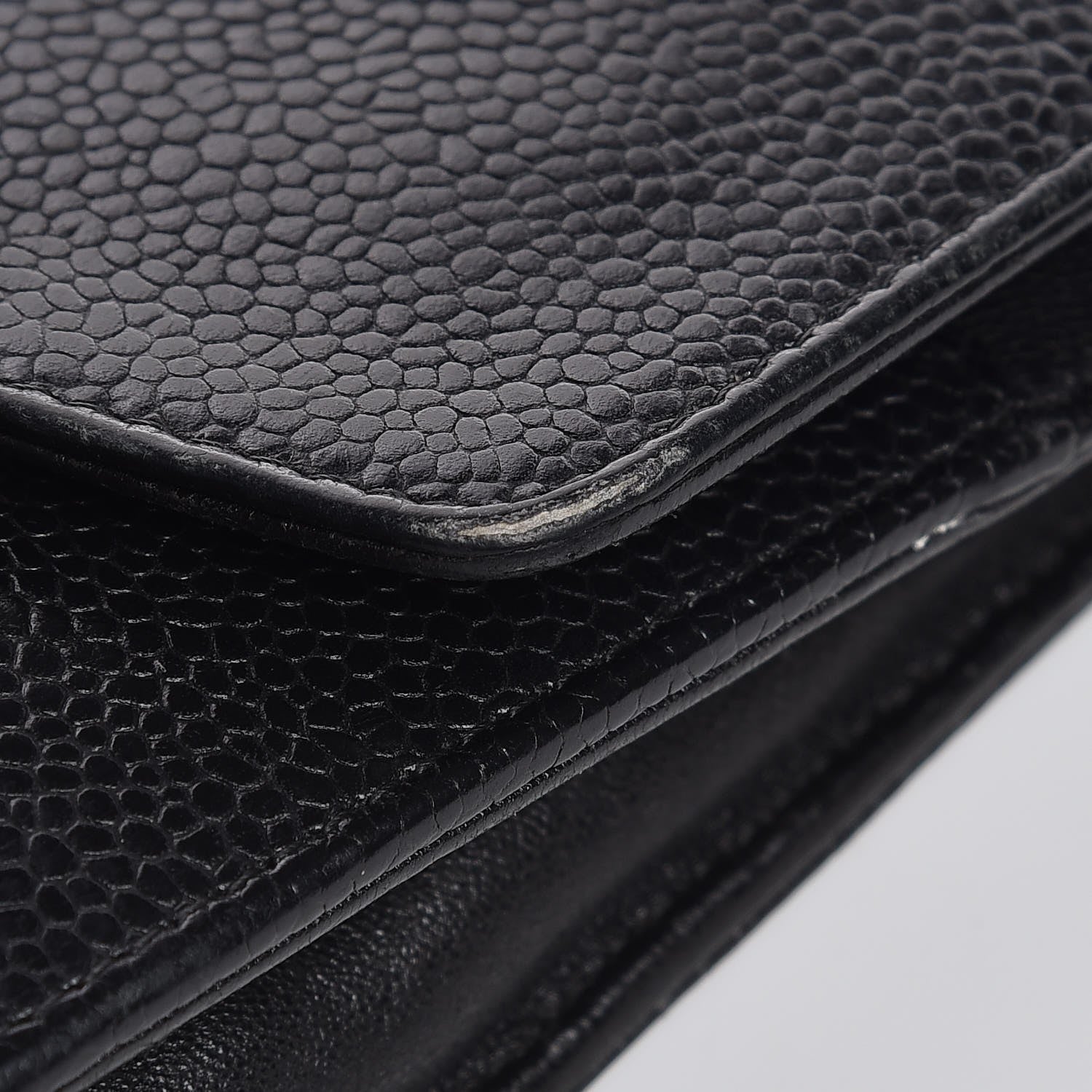 Chanel Caviar CC Wallet on Chain Black 14 of 15
