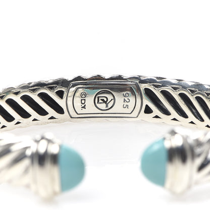 David Yurman Sterling Silver Turquoise 10mm Waverly Bracelet 5 of 5