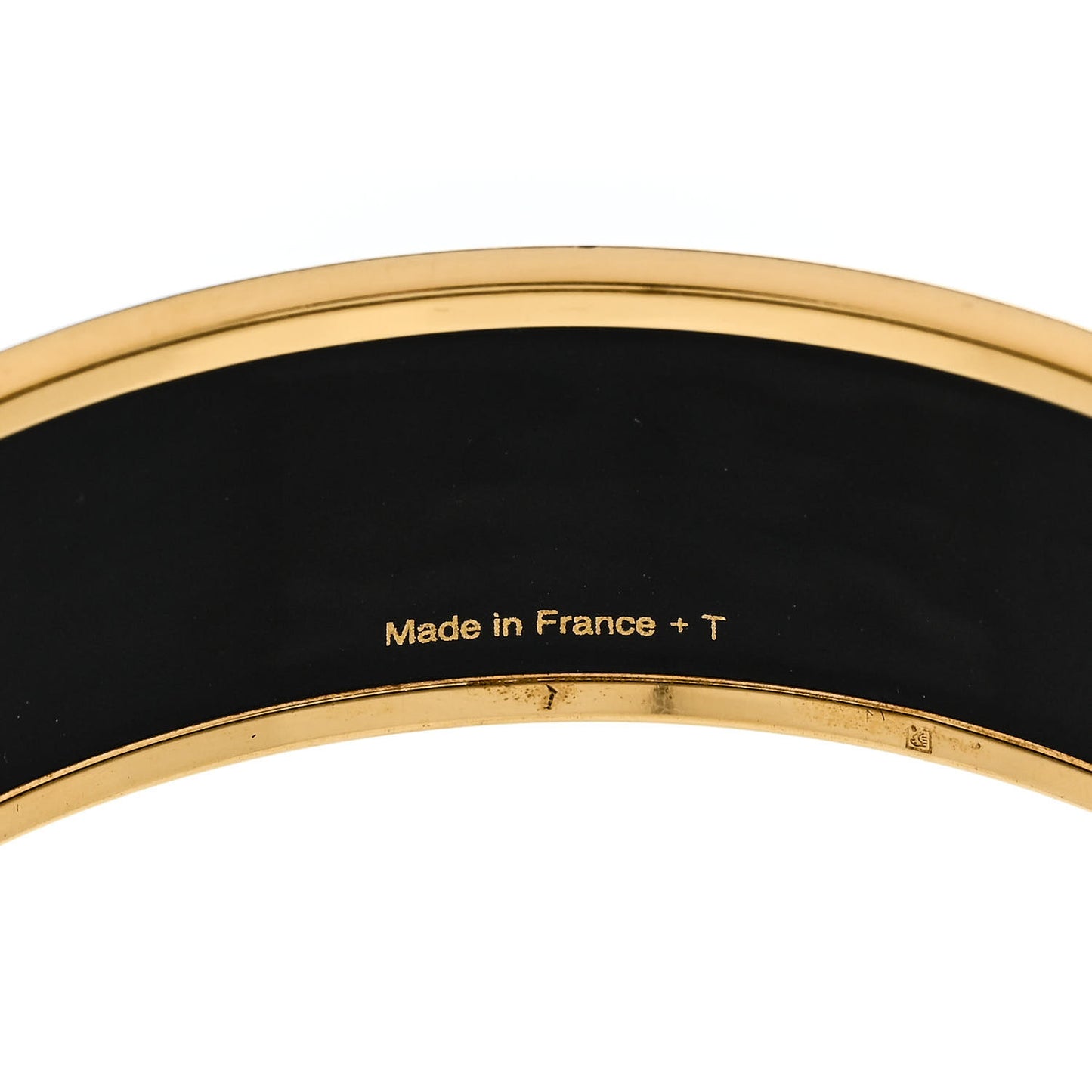 Enamel Wide Printed Sellier Bracelet 65 Black