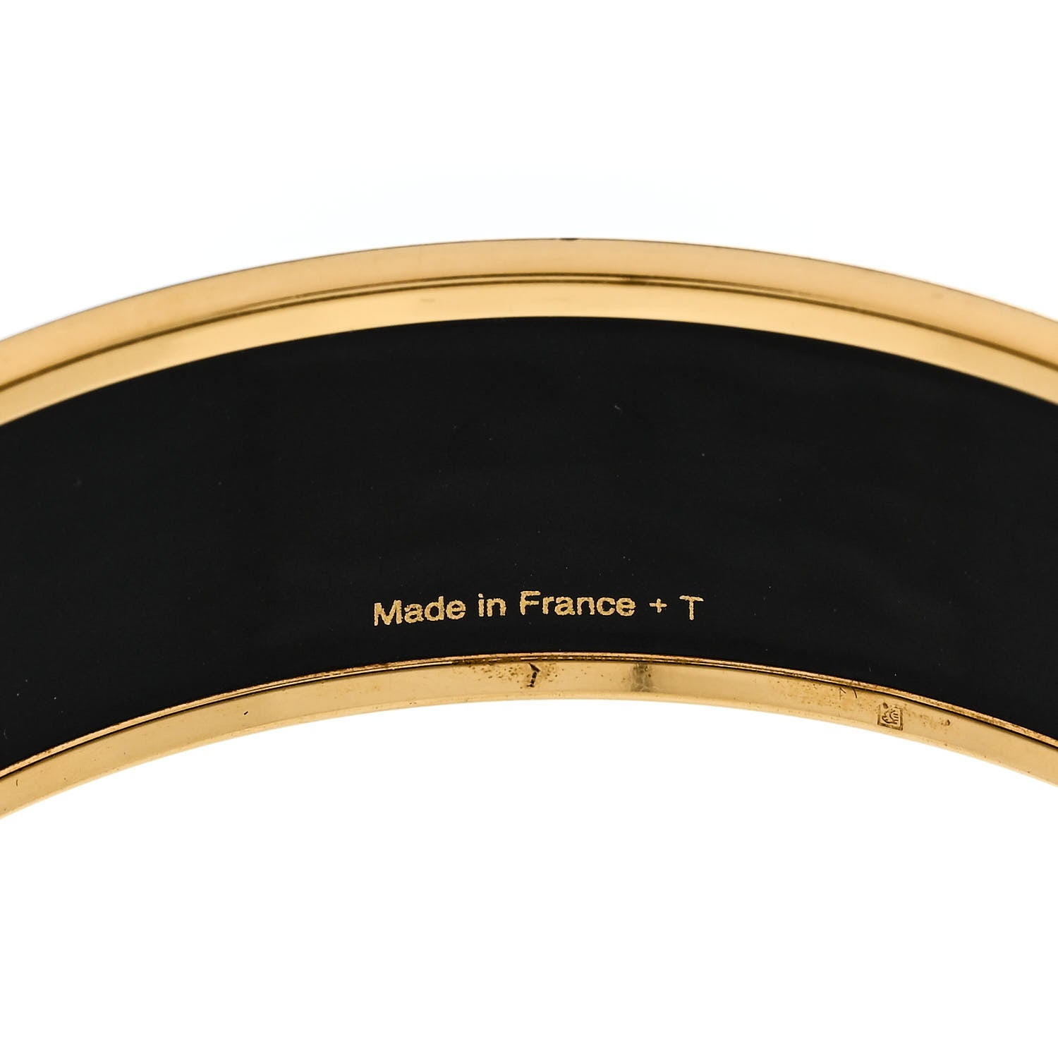 Hermes Enamel Wide Printed Sellier Bracelet 65 Black 5 of 6