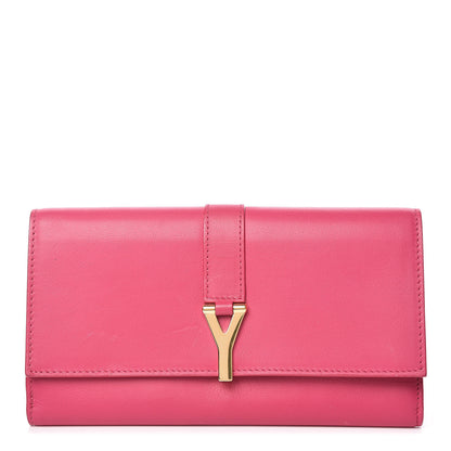Saint Laurent Calfskin Classic Y Ligne Wallet Fuchsia 1 of 10