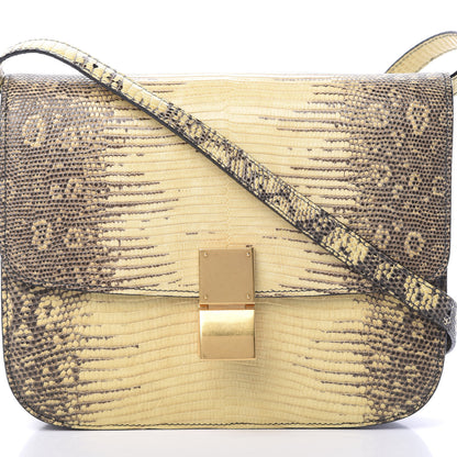 Celine Lizard Medium Classic Box Flap Bag Natural 6 of 10