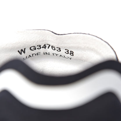 Chanel Lycra Womens CC Sneakers 38 White Black 7 of 10