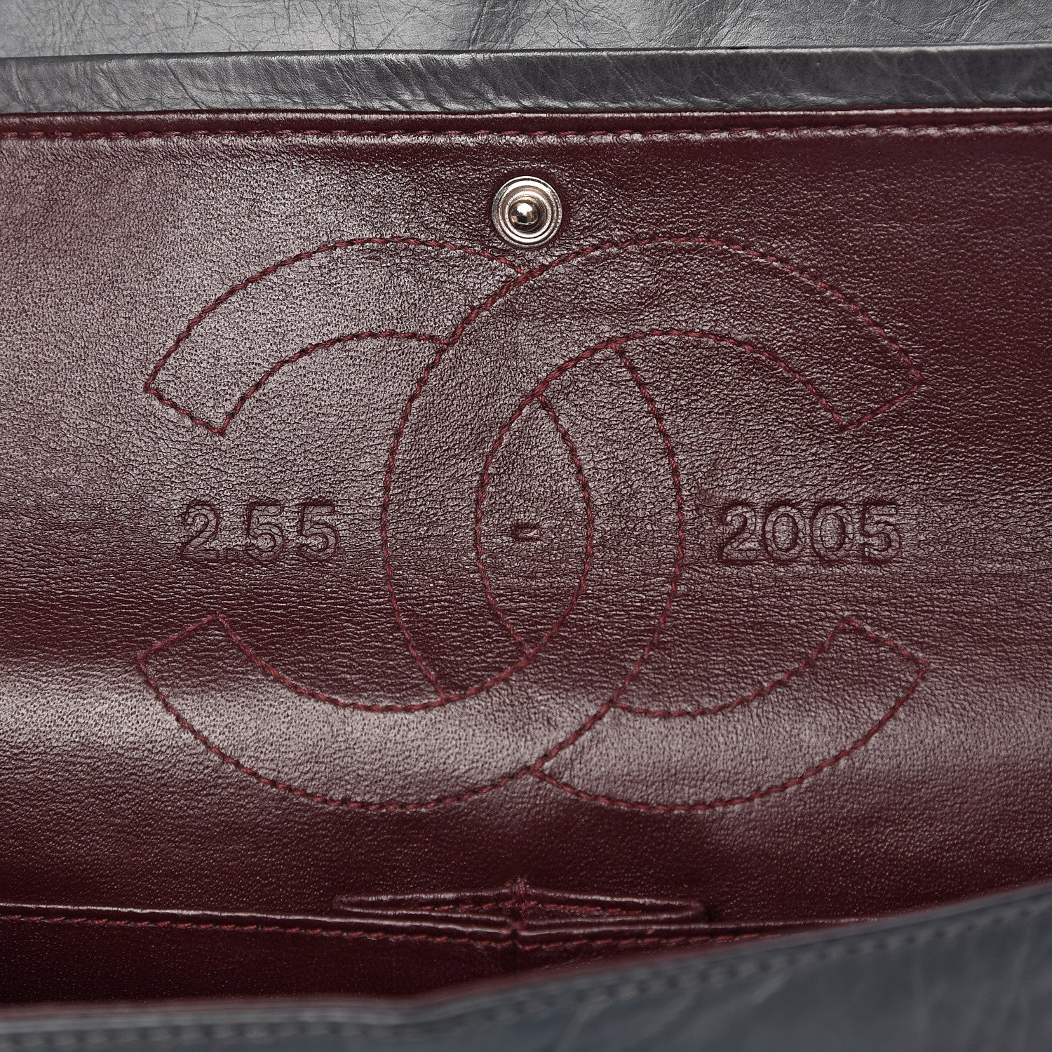 Chanel Aged Calfskin Quilted 50th Anniversary 2.55 Reissue 225 Flap Grey 9 of 13
