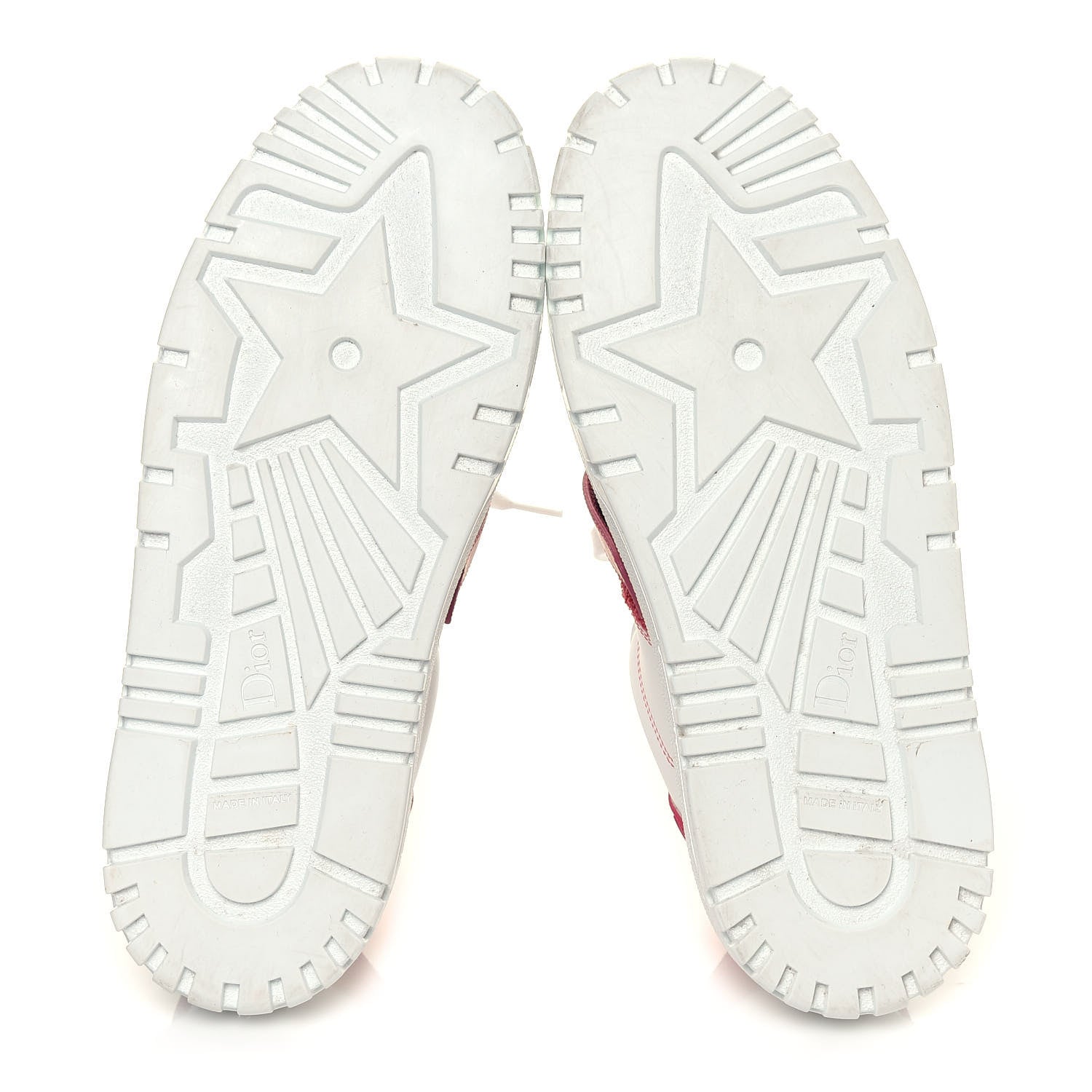 Christian Dior Suede Patent Terry Cloth Dior-ID Platform Sneakers 38 White Framboise 5 of 9