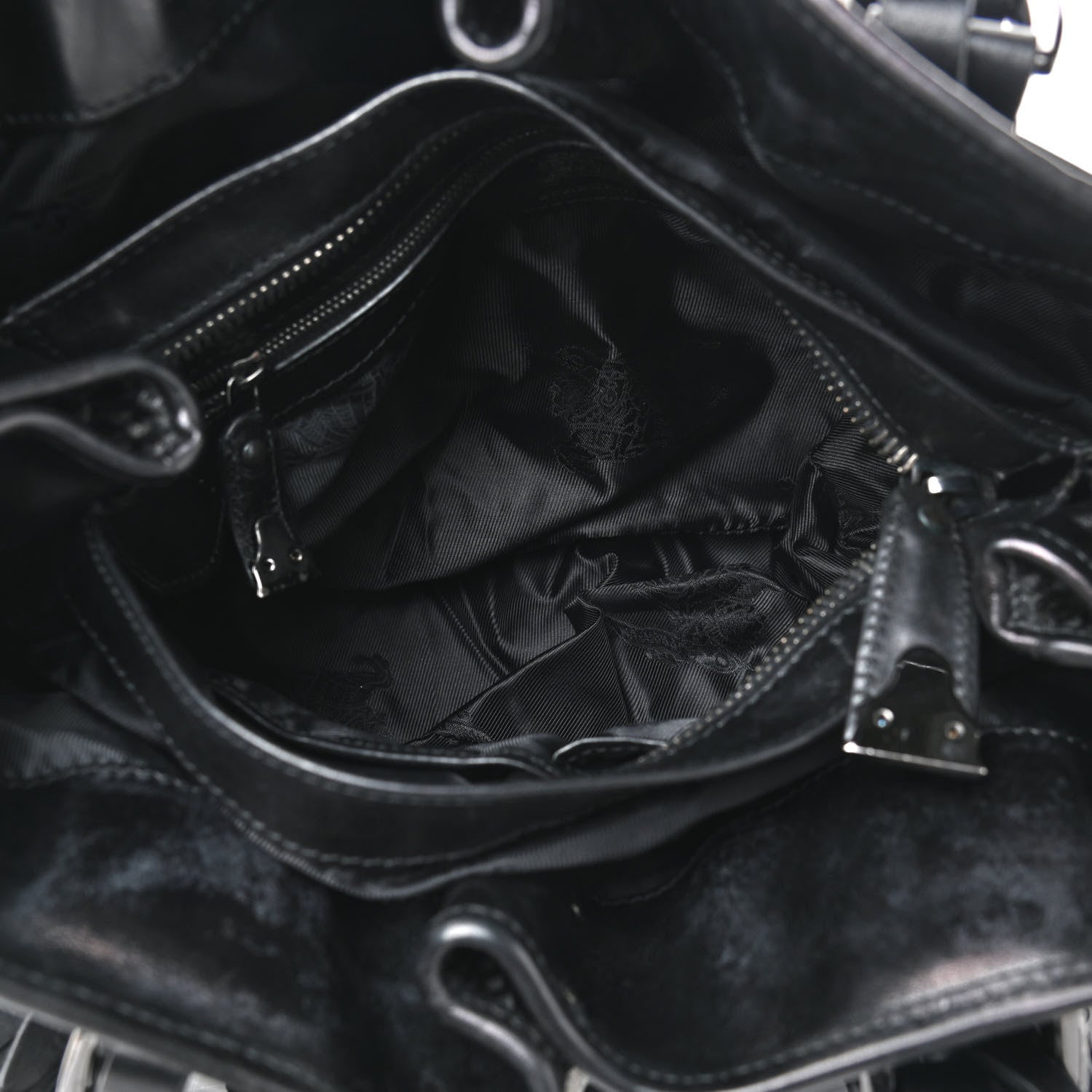 Burberry Perforated Calfskin Belted Bag Black 5 of 11