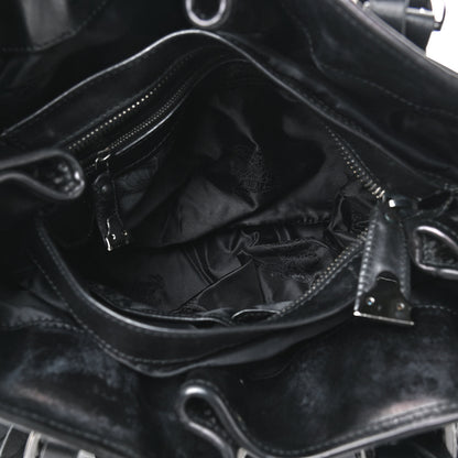 Burberry Perforated Calfskin Belted Bag Black 5 of 11