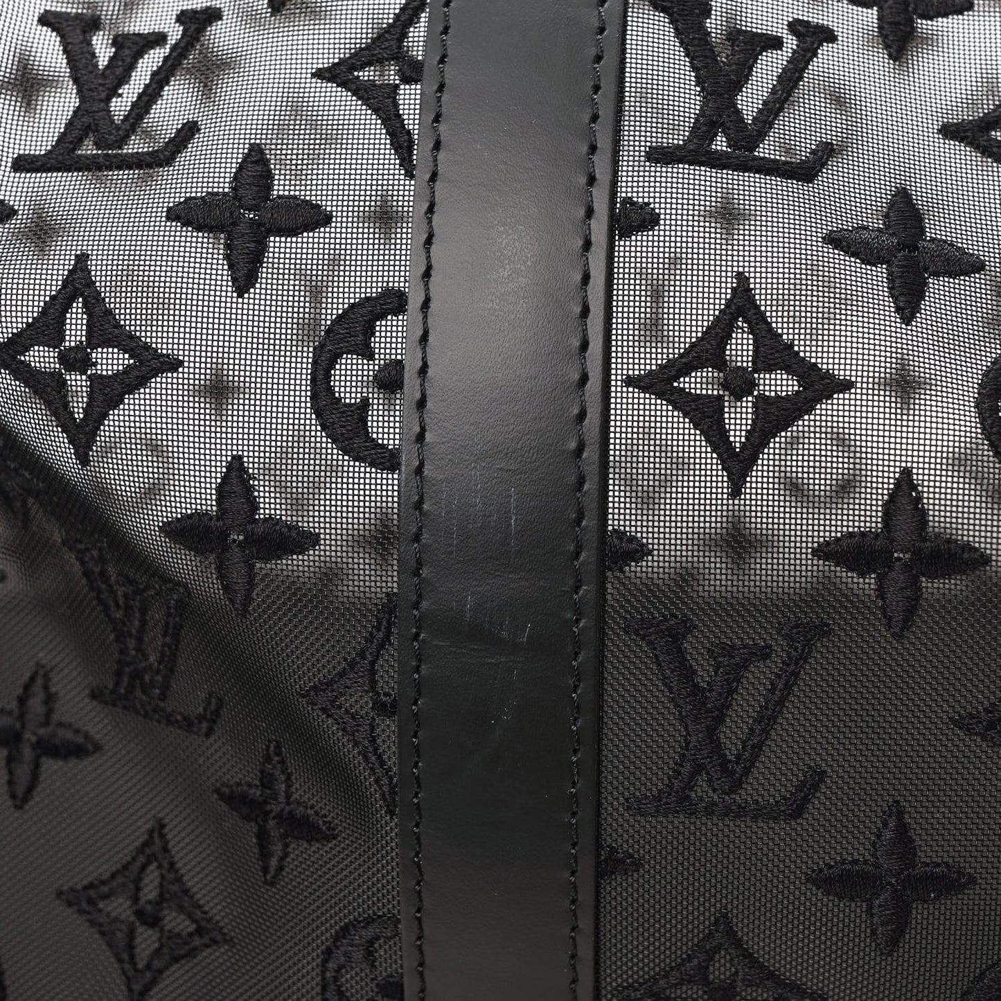 Monogram See Through Keepall Bandouliere 50 Black
