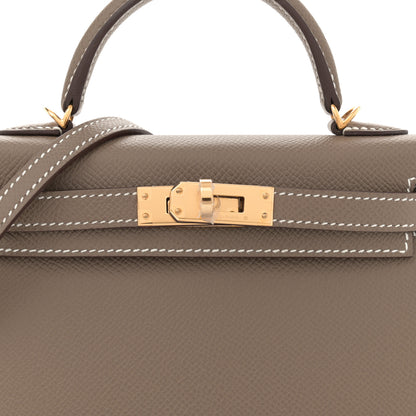 Hermes Epsom Mini Kelly Sellier 20 Etoupe 7 of 10