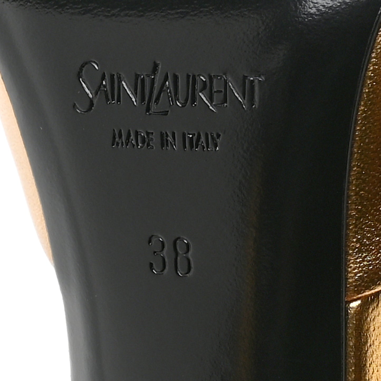 Metallic Calfskin La Scandale 110 Sandals 38 Gold