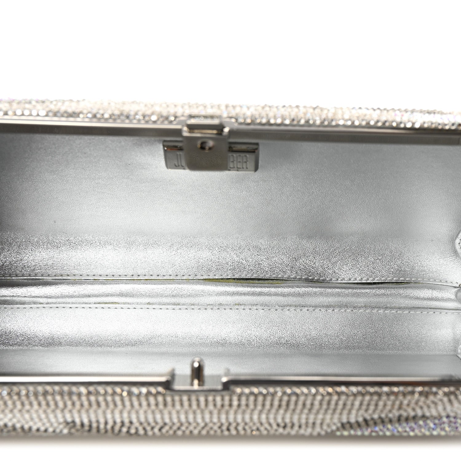 Judith Leiber Swarovski Crystal Slim Clutch Silver Multicolor 5 of 12