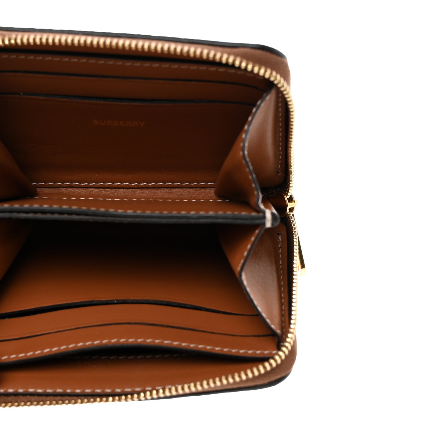 E-Canvas Vintage Check Mini Zip Around Wallet Birch Brown