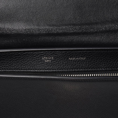 Celine Drummed Calfskin Suede Medium Trapeze Black 7 of 9