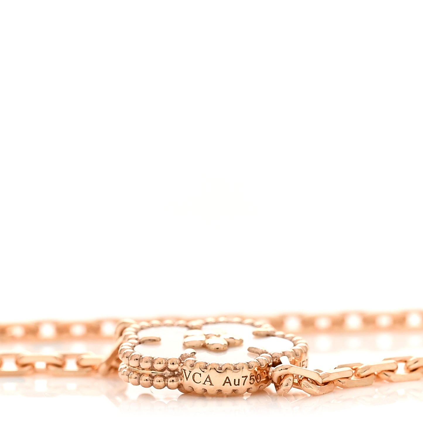 18K Rose Gold Mother of Pearl Carnelian Onyx 15 Motifs Lucky Spring Long Necklace