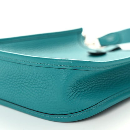 Hermes Taurillon Clemence Evelyne TPM Bleu Paon 10 of 11
