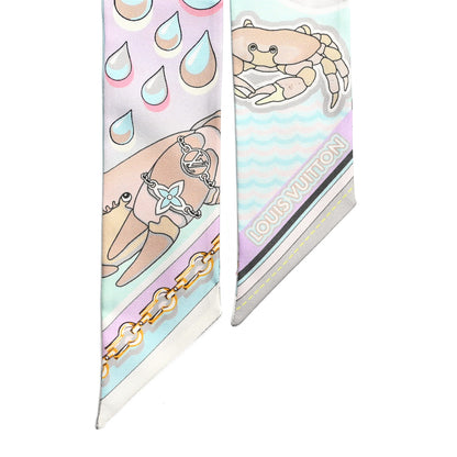 Louis Vuitton Silk Astro Cancer BB Bandeau Bleu Glacier 2 of 3