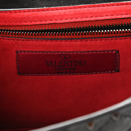 Valentino Garavani Craquele Nappa Rockstud Spike Wallet on Chain Black 6 of 8