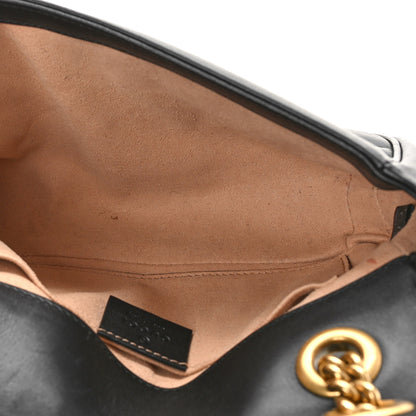 Gucci Calfskin Matelasse Mini GG Marmont Shoulder Bag Black 5 of 10