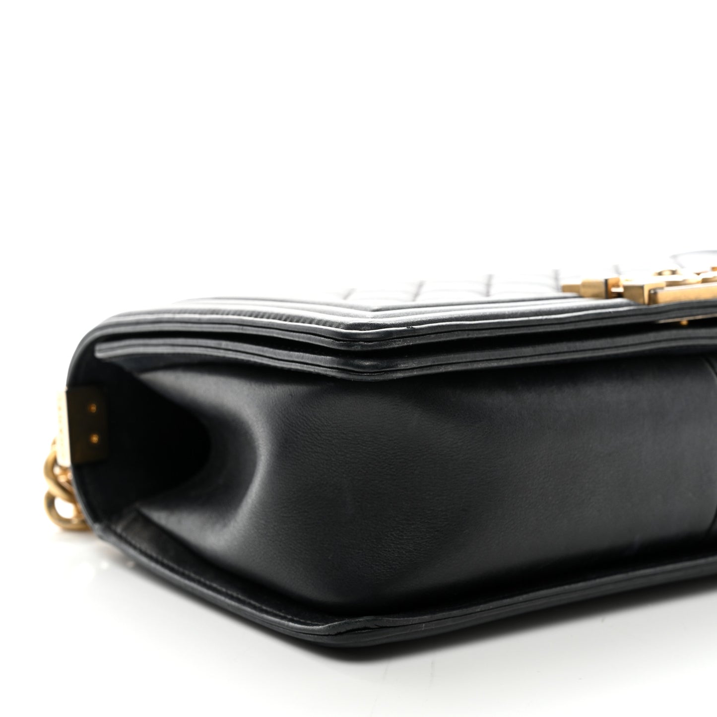 Calfskin Quilted Medium Boy Flap Black