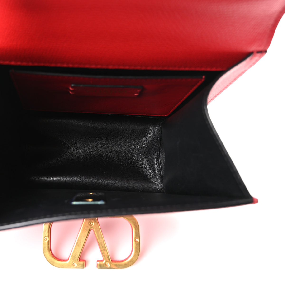 Valentino Garavani Grained Calfskin Small VSling Shoulder Bag Red 5 of 9