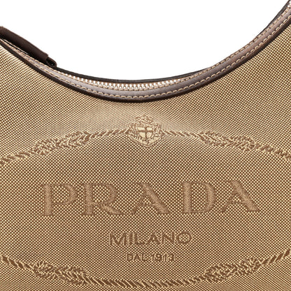 Prada Jacquard Logo Hobo Corda Bruciato 7 of 17