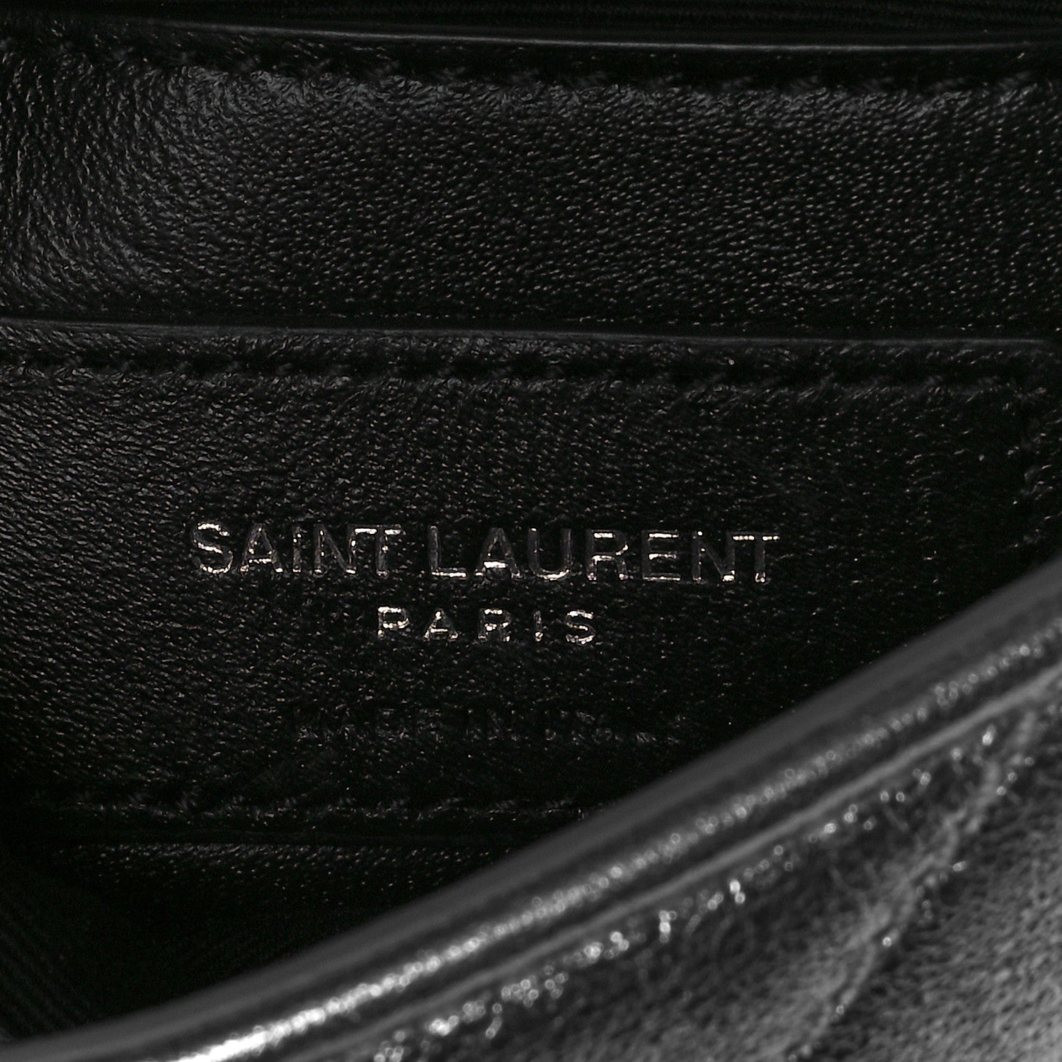 Saint Laurent Metallic Lambskin Quilted Double Flap Bag Silver 8 of 10