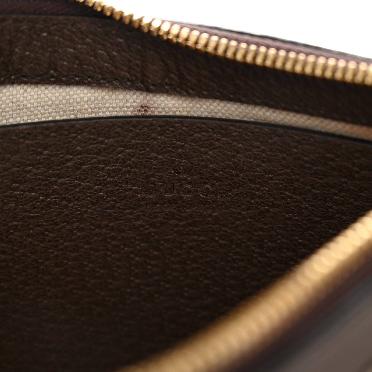 Gucci GG Supreme Monogram Textured Dollar Calfskin Web Small Ophidia GG Handbag Beige Ebony New Acero 6 of 12