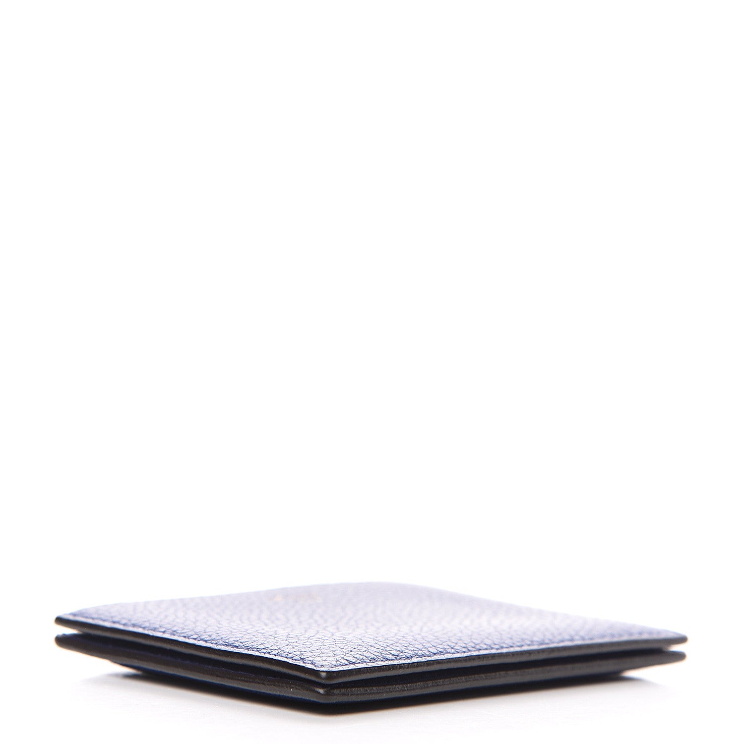 Celine Drummed Calfskin Gusset Card Holder Indigo 3 of 5
