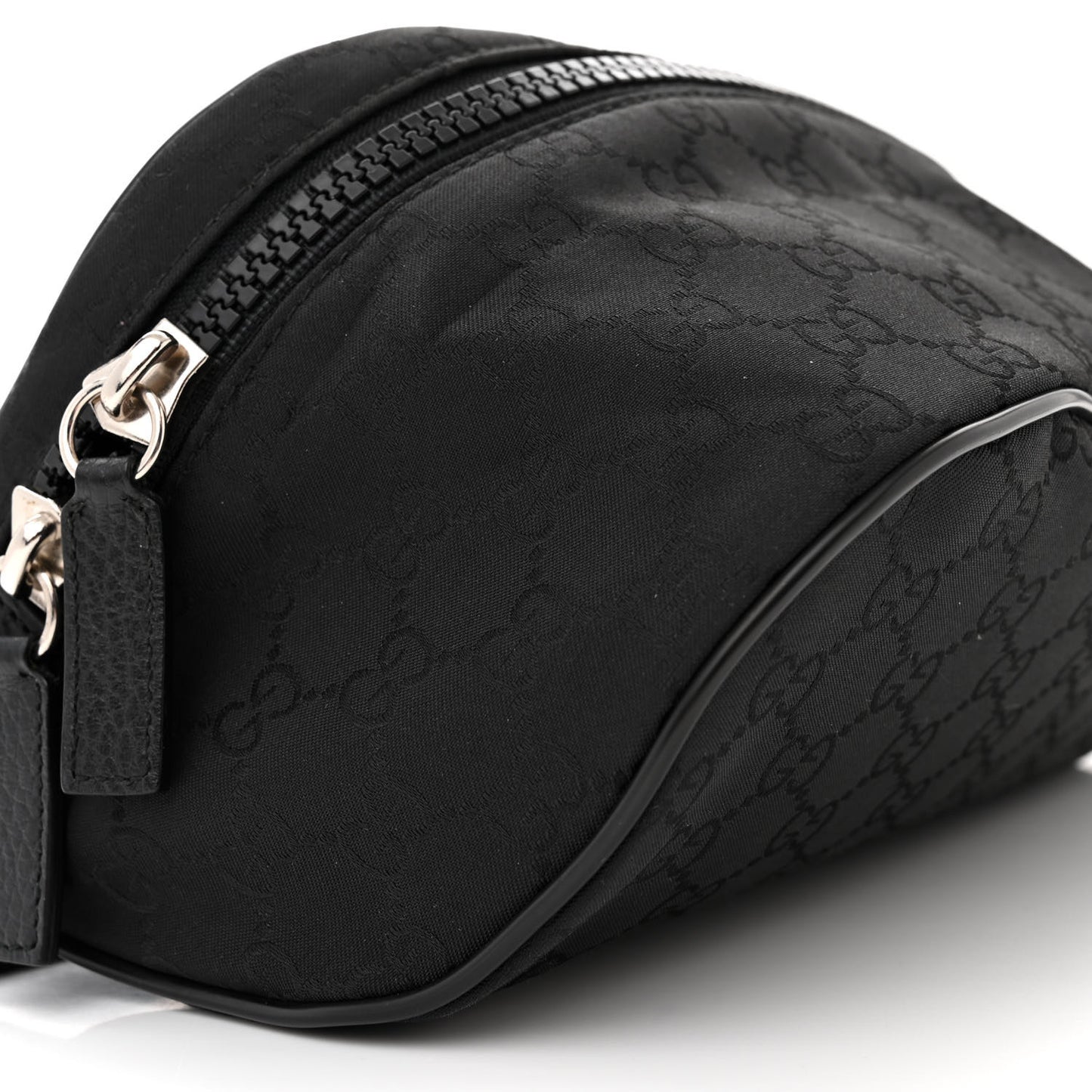 Nylon Monogram Fanny Pack Belt Bag Black