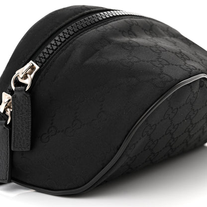 Gucci Nylon Monogram Fanny Pack Belt Bag Black 9 of 10