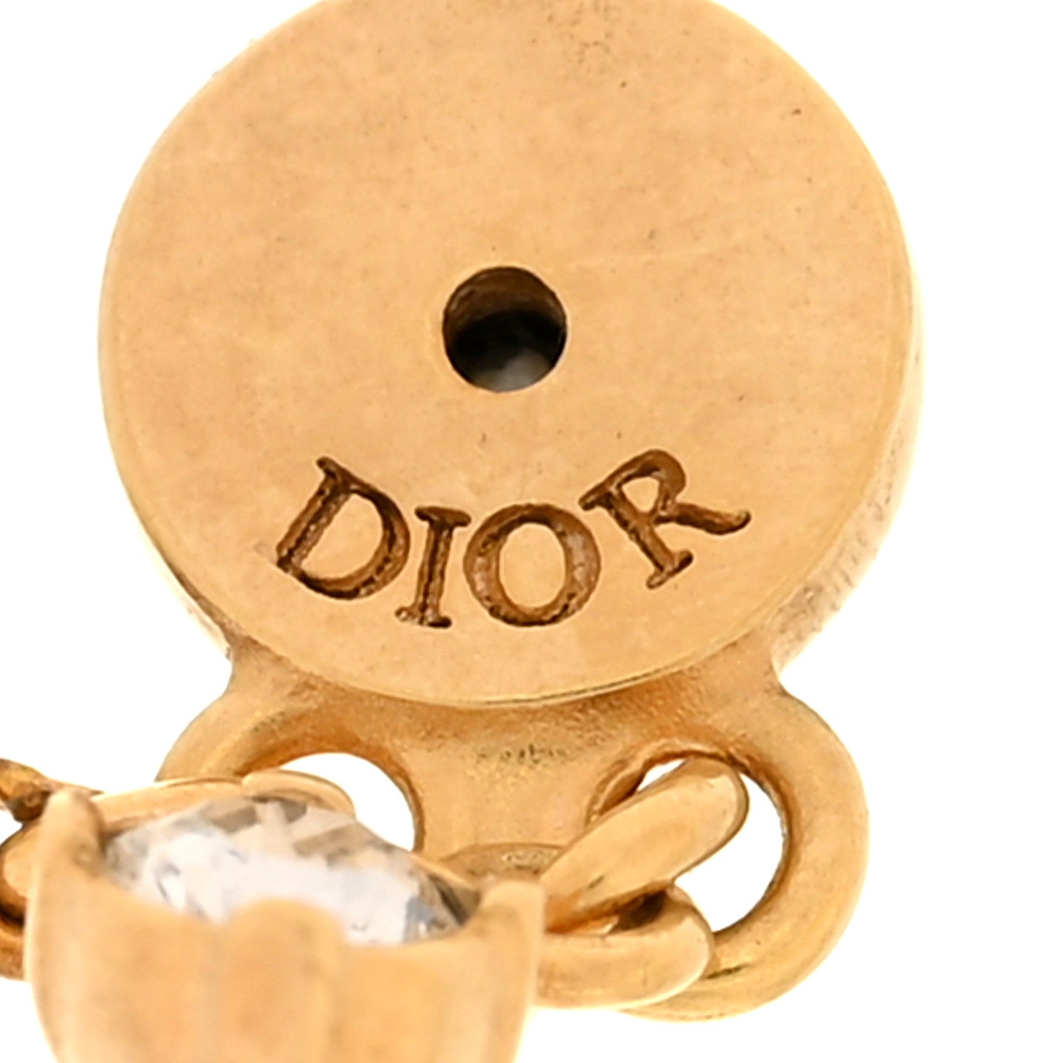 Christian Dior Crystal Pearl J'Adior Earrings Gold 4 of 5