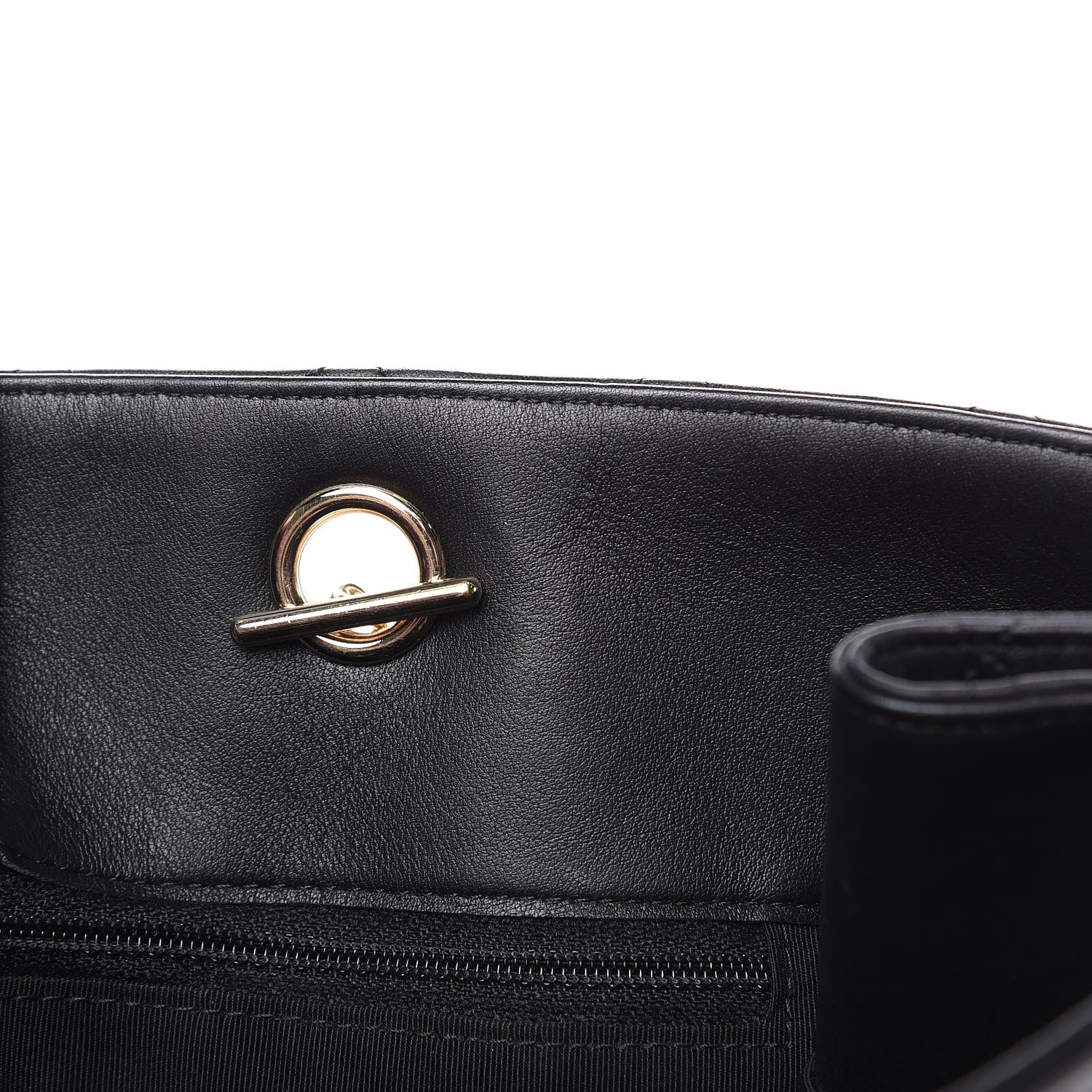 Chanel Calfskin Quilted Large CC Shopping Tote Black 9 of 11