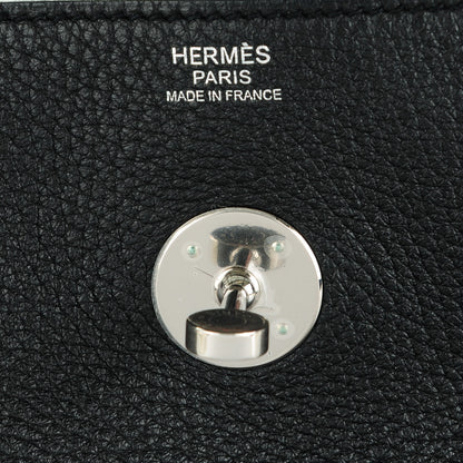 Hermes Taurillon Clemence Lindy 34 Black 6 of 10