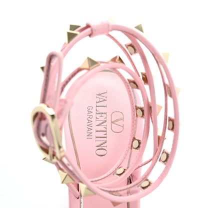 Valentino Garavani Nappa Rockstud PVC Ankle Straps Sandals 36 Rose Couture 7 of 12